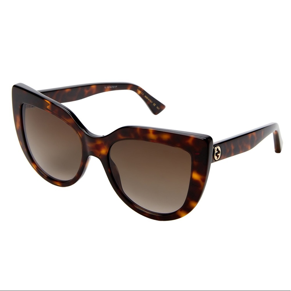 Gucci Cat Eye Tortoise Sunglasses